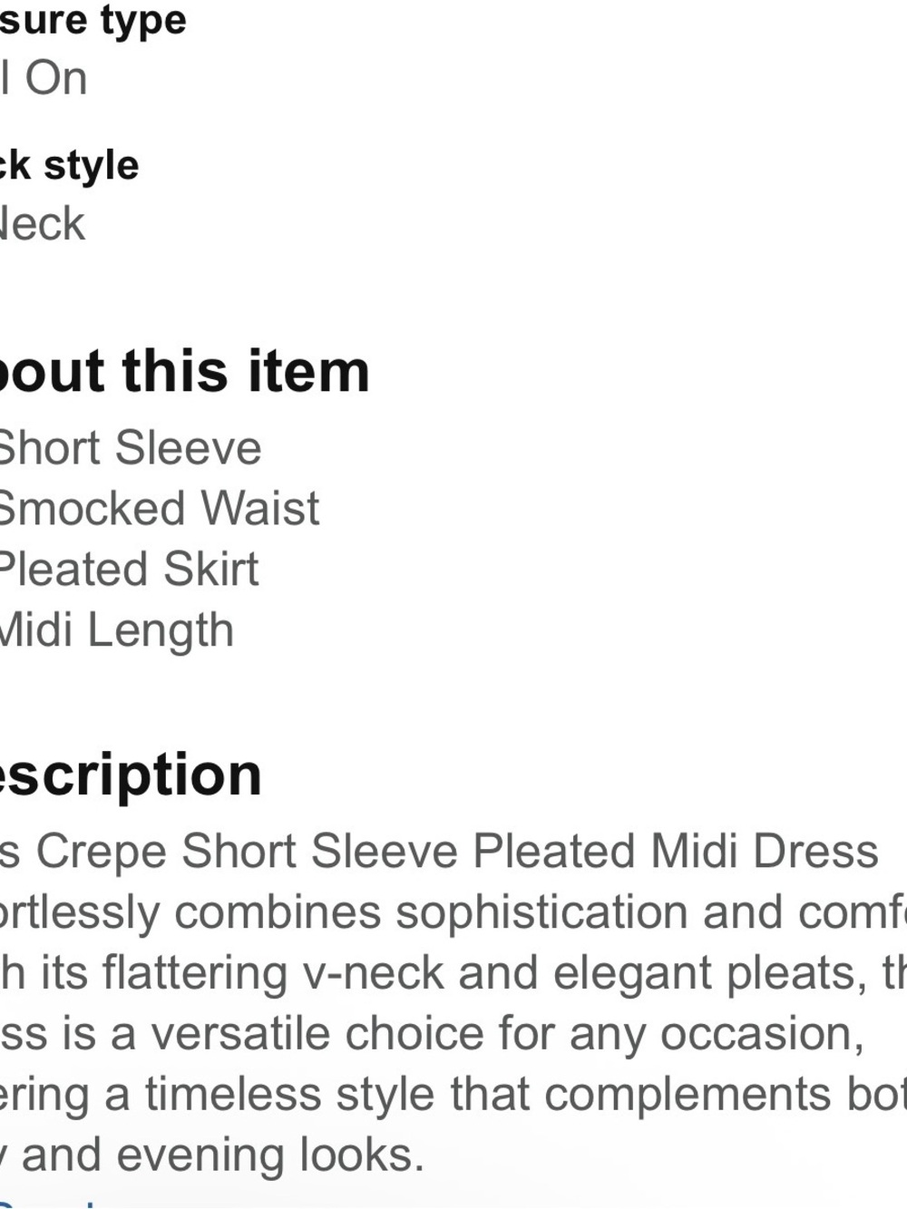 Max Studio Women's Crepe Short Sleeve Pleated Midi Dress - Picture 3 of 3